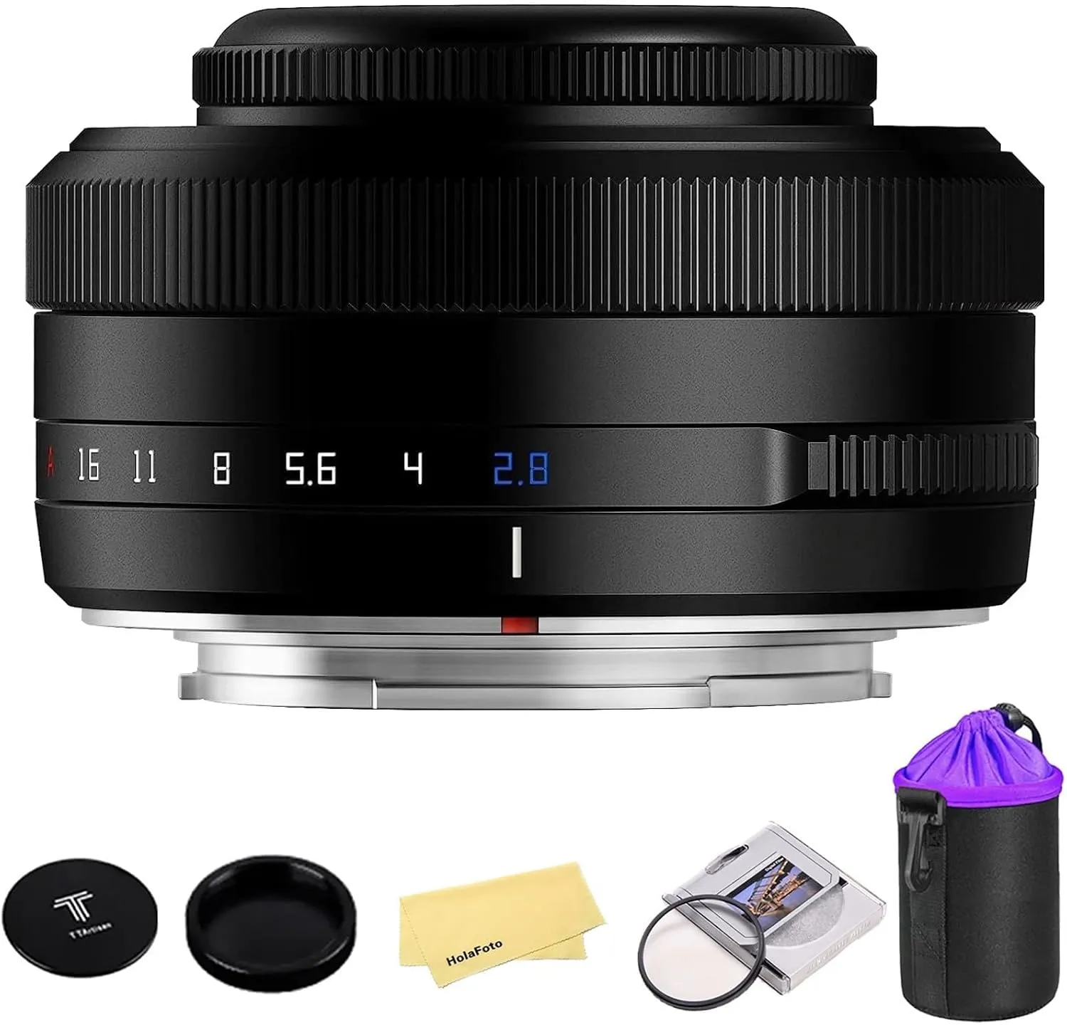 TTARTISAN AF 27mm f2.8 APS-C Frame Lens Ultra-Compact Pancake Lens for Fuji X Mount Cameras for Fujifilm XS10 X-E4 X-T10 X-T20 X-T3 X-T4 X-T100 X-T200 X-T30 X-Pro1 X-Pro2 X-Pro3 X-E1-Black