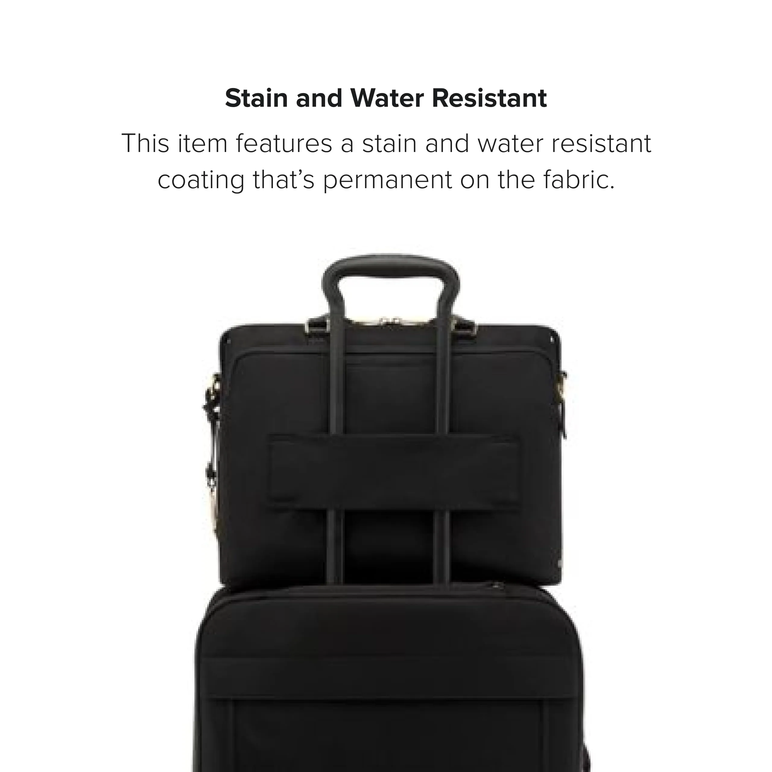 TUMI - Voyageur Kendallville Brief - Briefcase for Women & Men - Zip Entry To Padded Laptop Compartment - Fits a 14" Screen - Black/Gold
