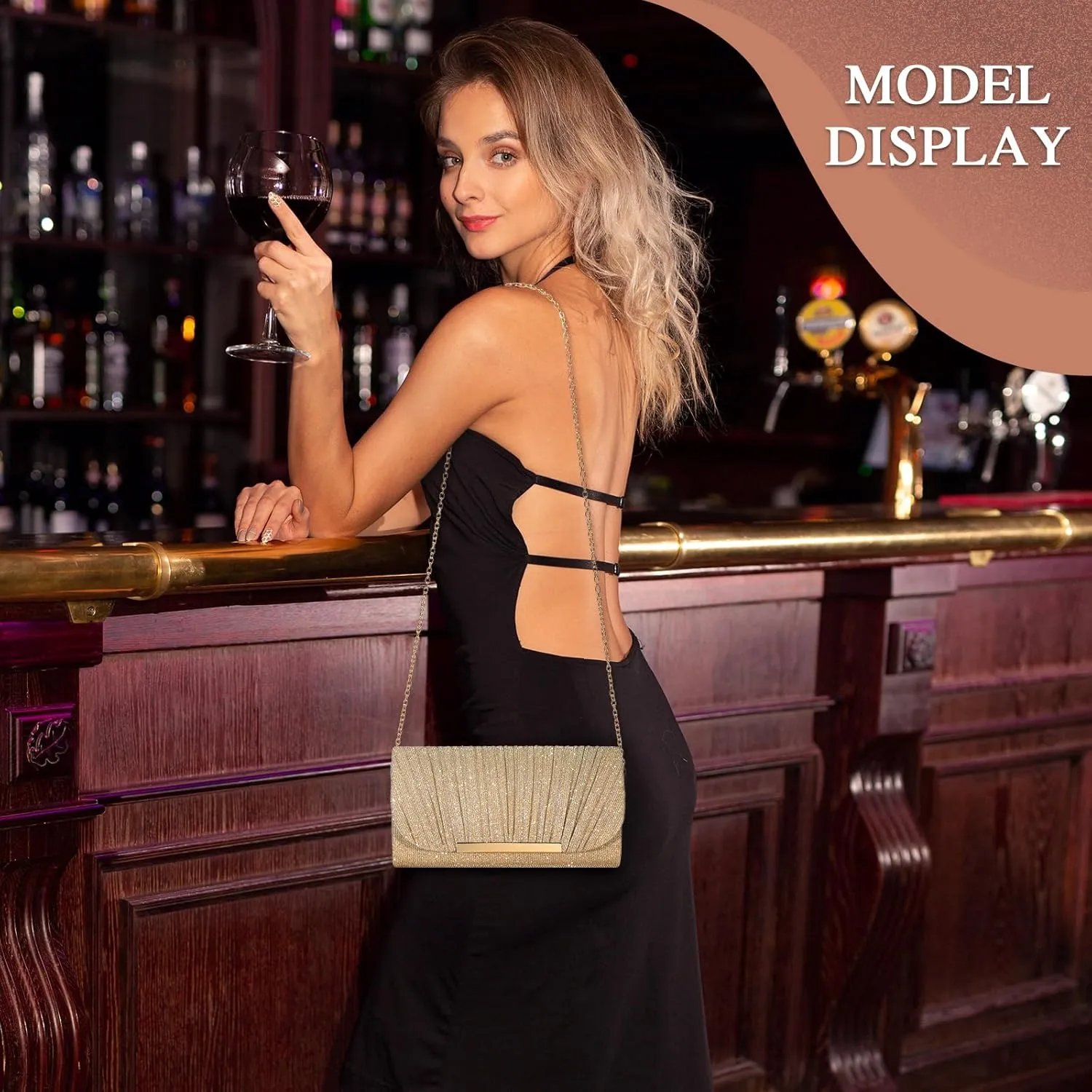 UBAYMAX Evening Bag Clutch Purses for Women Lady Girl Handbags Crossbody Bag Wedding Bag for Prom Party Wedding Engagement