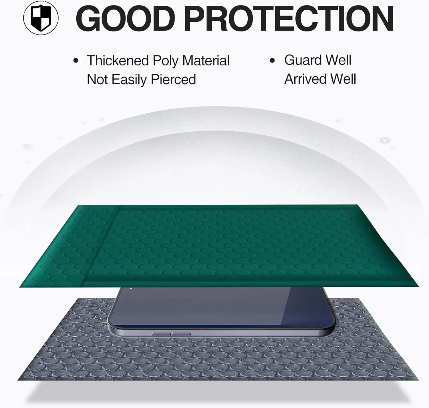 UCGOU Bubble Mailers 4x8 Inch Green 100 Pack Poly Padded Envelopes Small Business Mailing Packages Opaque Self Seal Boutique Shipping Bags Bubble Mailer