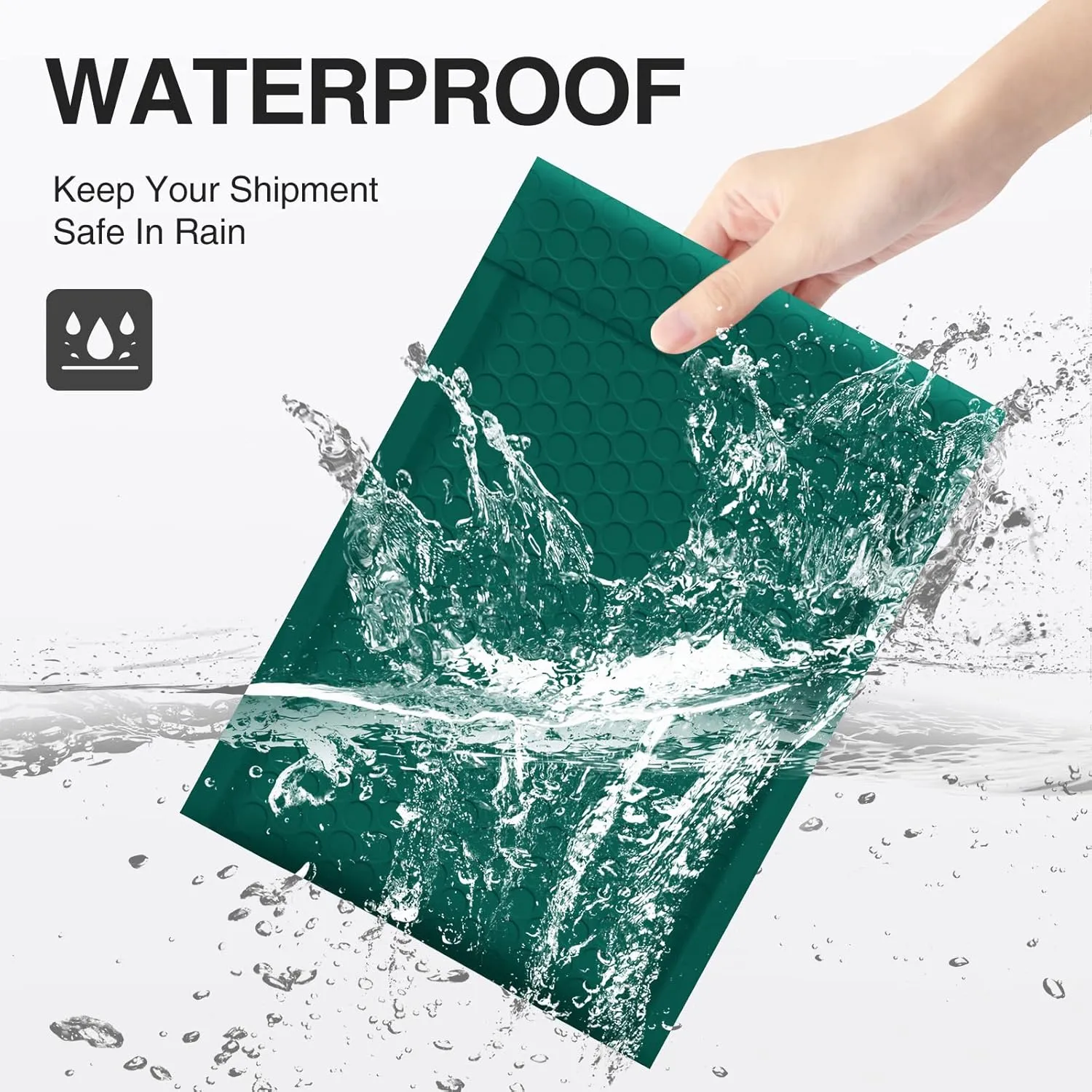 UCGOU Bubble Mailers 4x8 Inch Green 100 Pack Poly Padded Envelopes Small Business Mailing Packages Opaque Self Seal Boutique Shipping Bags Bubble Mailer
