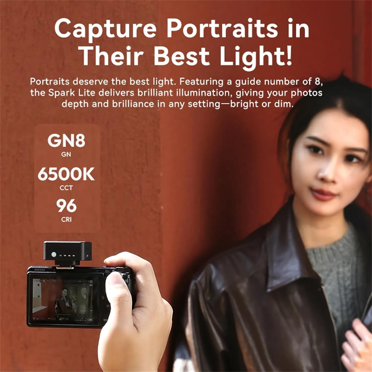 ULANZI SL01 Mini Flash Speedlite, GN8 6500K Camera Flash Light for Canon Fuji Sony Nikon and Other SLR Digital Compact Micro Single Retro Camera, 4 Power Level Mini Camera Flash Speedlight Photography
