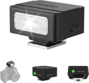 ULANZI SL01 Mini Flash Speedlite, GN8 6500K Camera Flash Light for Canon Fuji Sony Nikon and Other SLR Digital Compact Micro Single Retro Camera, 4 Power Level Mini Camera Flash Speedlight Photography