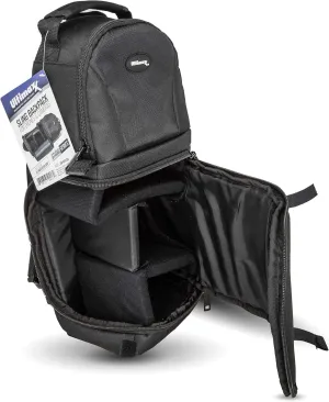Ultimaxx Photo Camera Sling Backpack Bag for DSLR and Mirrorless Cameras (Canon, Nikon, Sony, Fujifilm, Olympus, Panasonic LUMIX, Pentax, Blackmagic Design, Leica, Kodak & More)