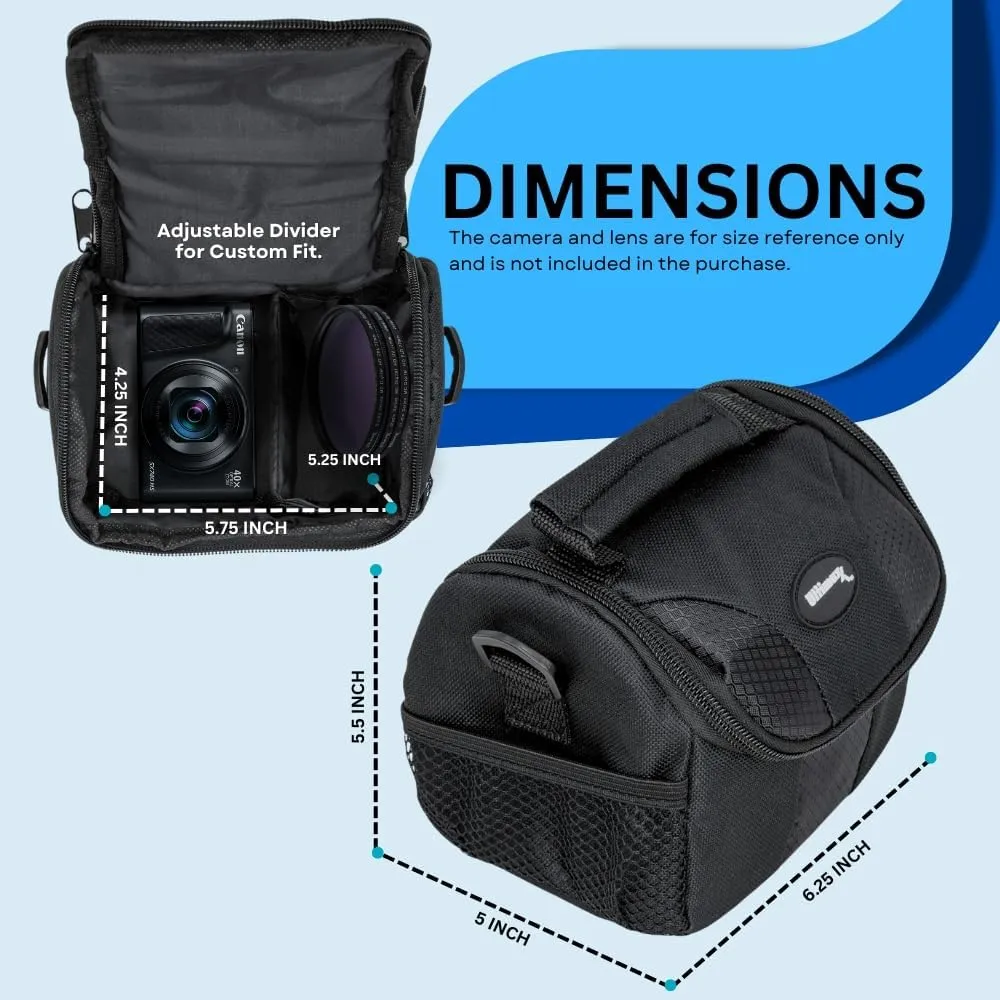 Ultimaxx Small Carrying Case/Gadget Bag for Sony, Nikon, Canon, Olympus, Fuji, Pentax, Panasonic, Samsung,Leica, Kodak & Many More Cameras & Camcorders