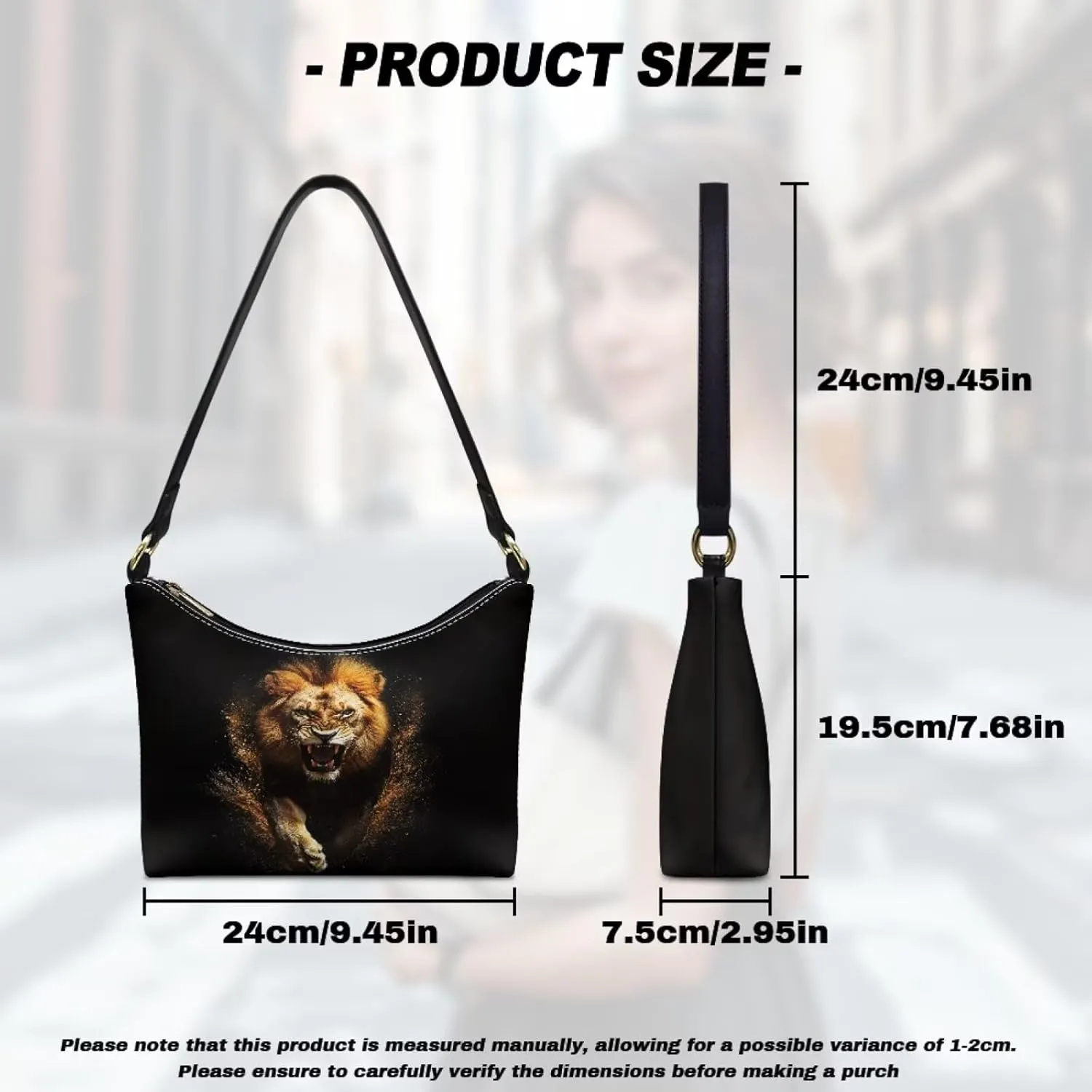 Underarm Shoulder Bag for Women Clutch Purse Handbag Pu Leather Tote Hobo Bag with Zipper Closure
