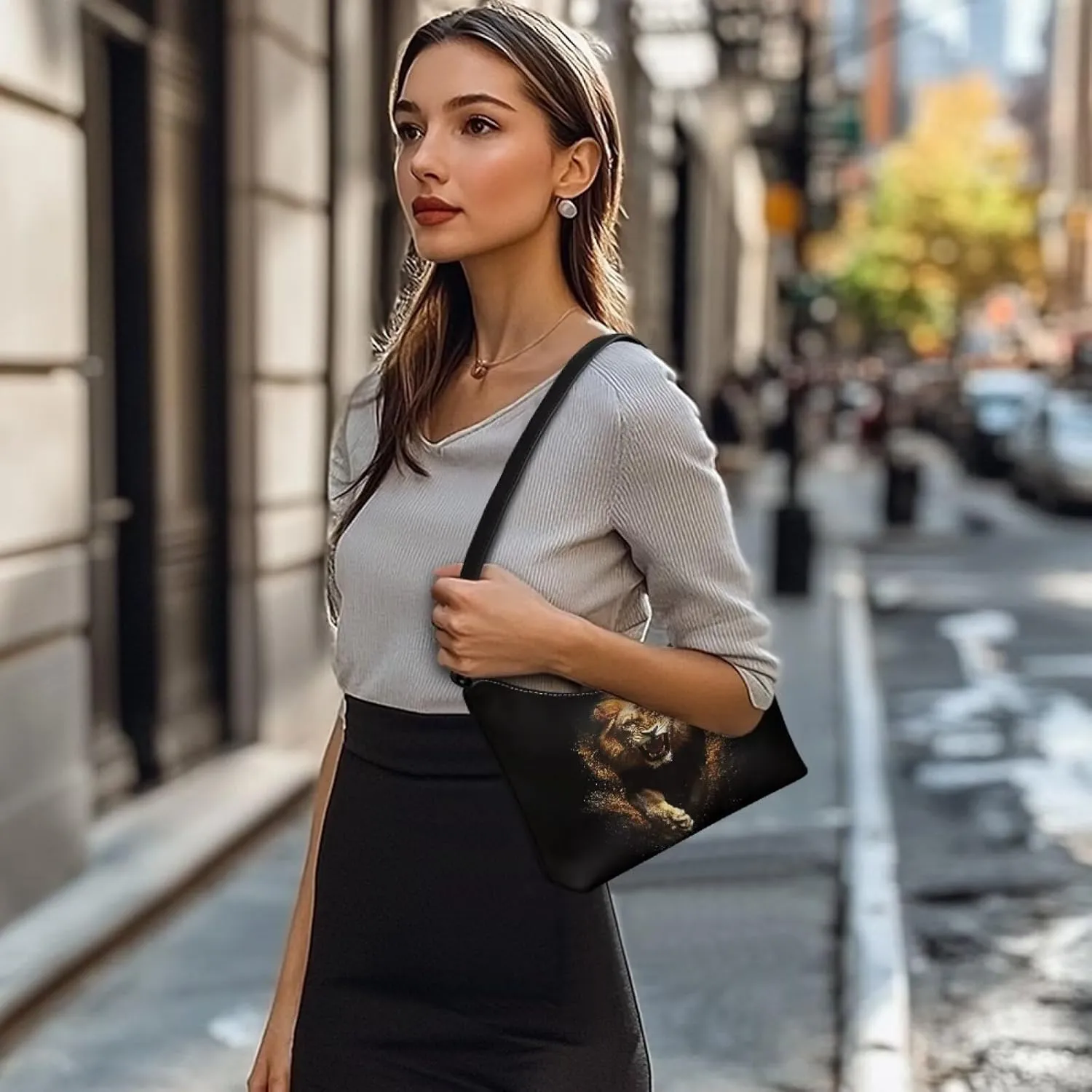 Underarm Shoulder Bag for Women Clutch Purse Handbag Pu Leather Tote Hobo Bag with Zipper Closure