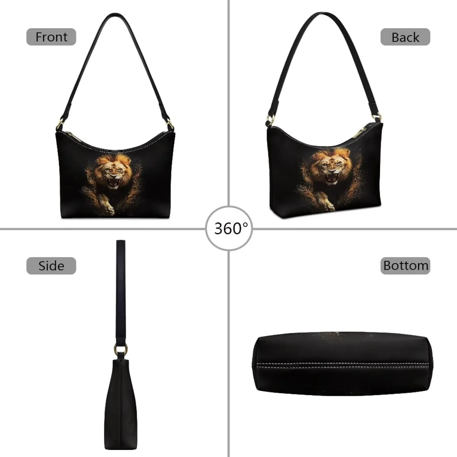Underarm Shoulder Bag for Women Clutch Purse Handbag Pu Leather Tote Hobo Bag with Zipper Closure