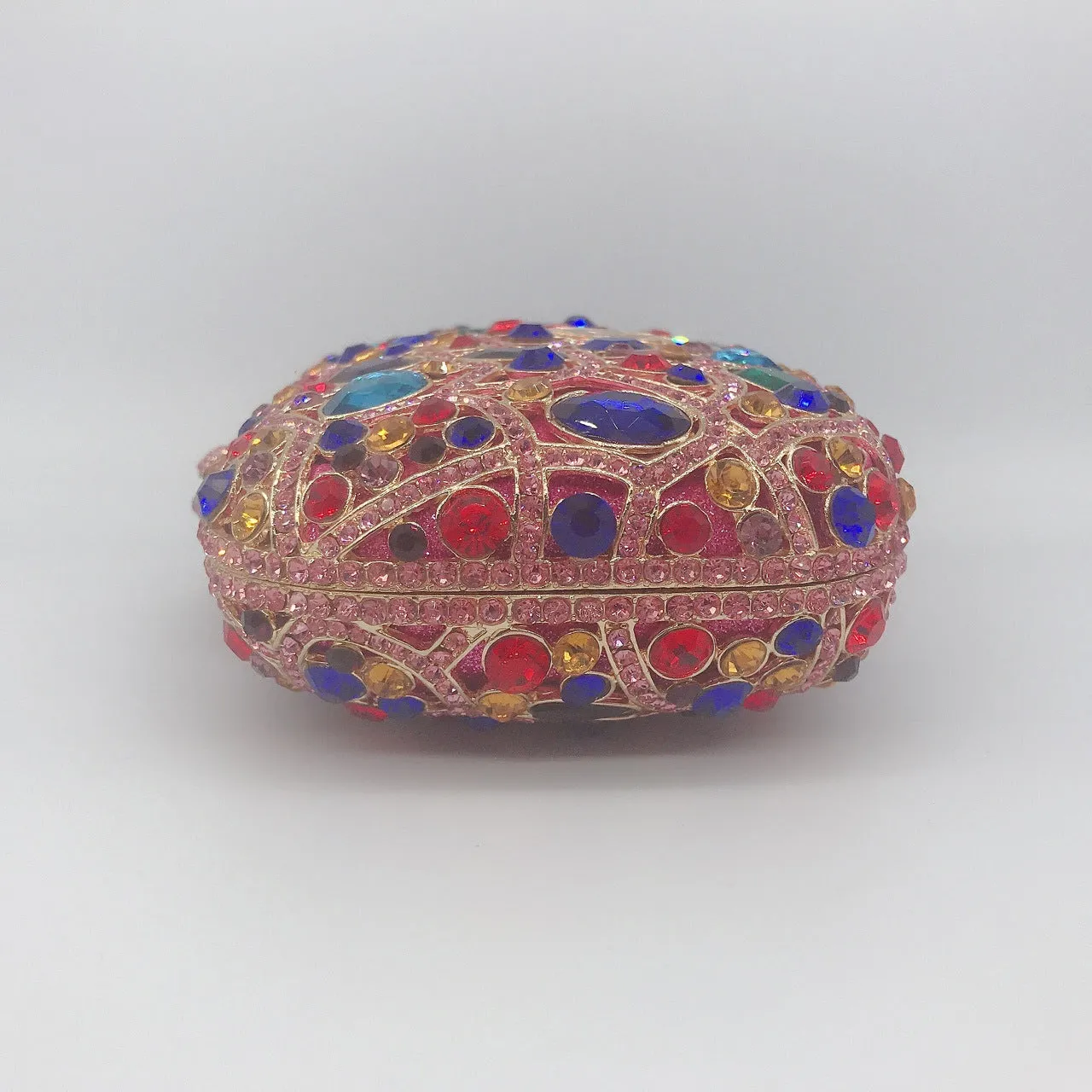 Unique Evening Crystal Clutch Purse with Chain