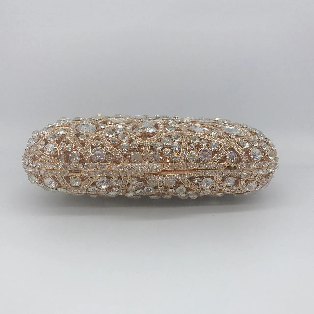 Unique Evening Crystal Clutch Purse with Chain