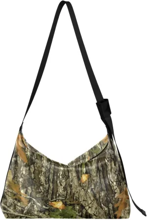 Unisex Shoulder Bag Crossbody Handbag Camouflage-hunting-brown Women Casual Hobo Bag Lightweight PU Leather Tote