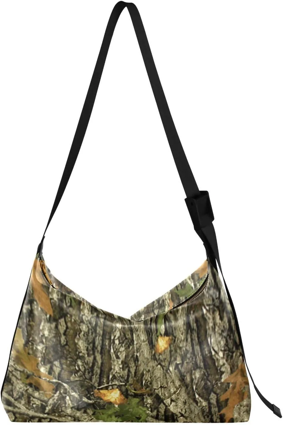 Unisex Shoulder Bag Crossbody Handbag Camouflage-hunting-brown Women Casual Hobo Bag Lightweight PU Leather Tote