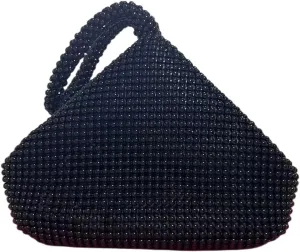 Upgraded Medium Rhinestone Wrist Purse, Women Bling Evening Bag Sparkly Clutch for Prom Night Out Cocktail