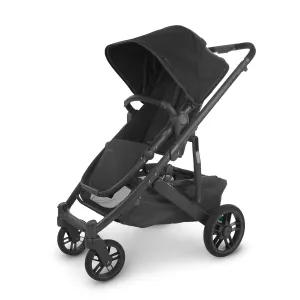 UPPAbaby Cruz V2 Stroller/Full-Featured Stroller with Travel System Capabilities/Toddler Seat, Bumper Bar, Bug Shield, Rain Shield Included/Jake (Charcoal/Carbon Frame/Black Leather)
