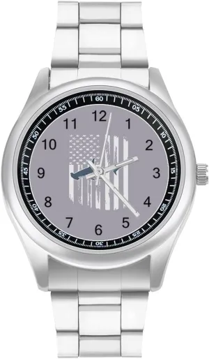 USA Flag Hammerhead Shark Fashion Classic Wrist Watches for Men Casual Business Dress Watch Gifts