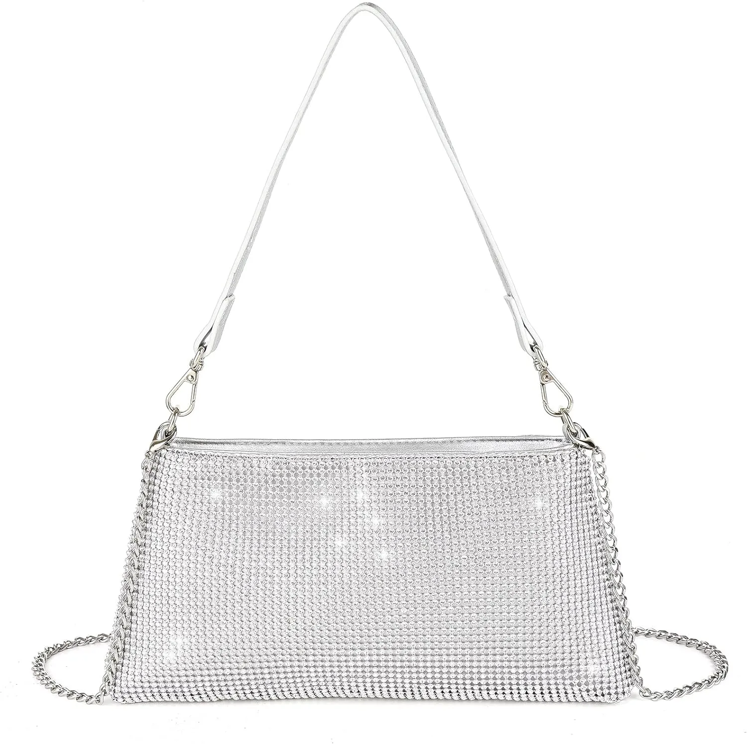 Valleycomfy Bling Evening Clutch Bag for Women Lady Girl Bride Rhinestone Purse For Prom Cocktail Party Wedding Engagement