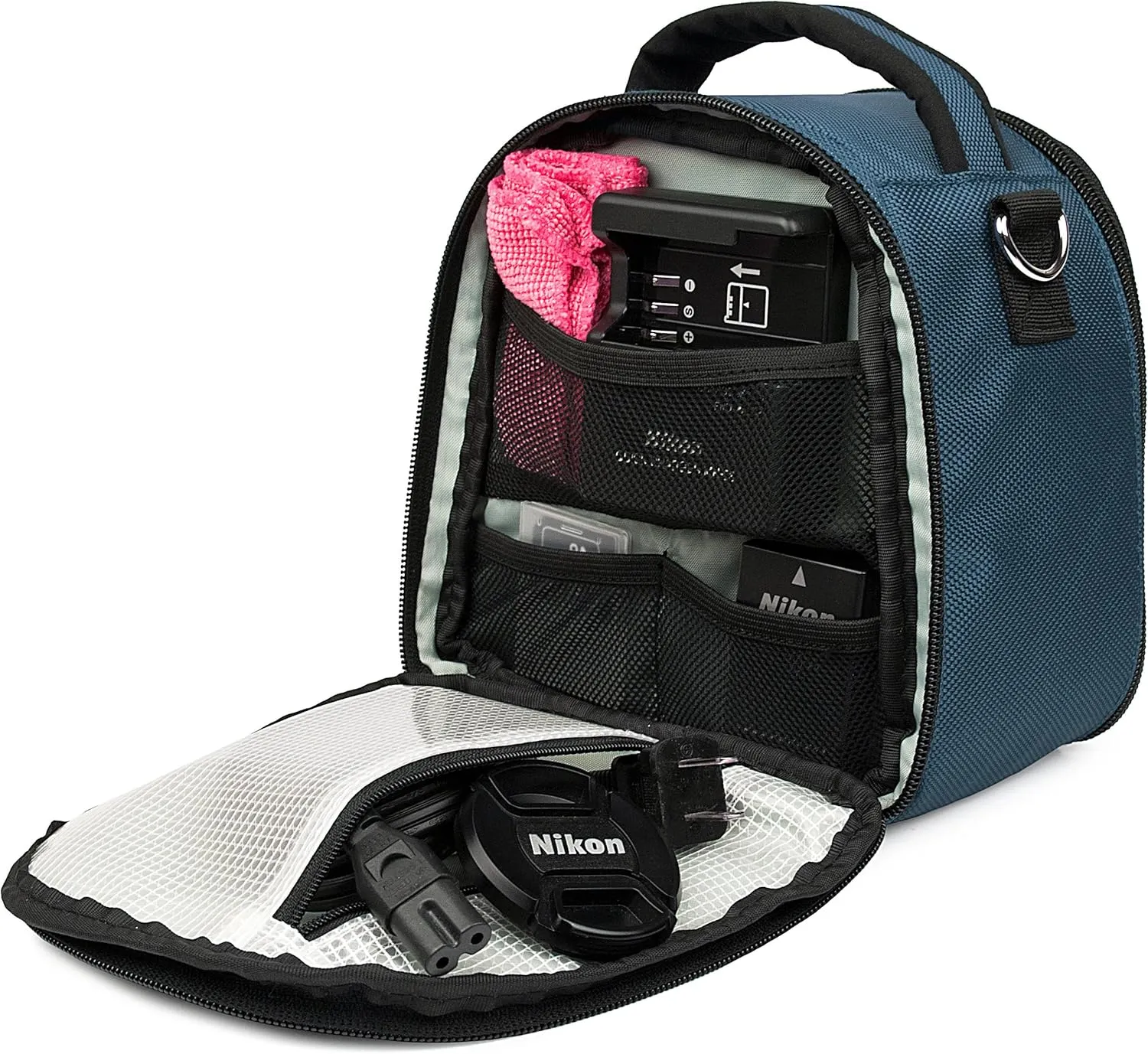 VanGoddy Laurel Navy Blue Carrying Case Bag for Sony Cyber-Shot, Alpha, E-Mount, A-Mount Series Camera's