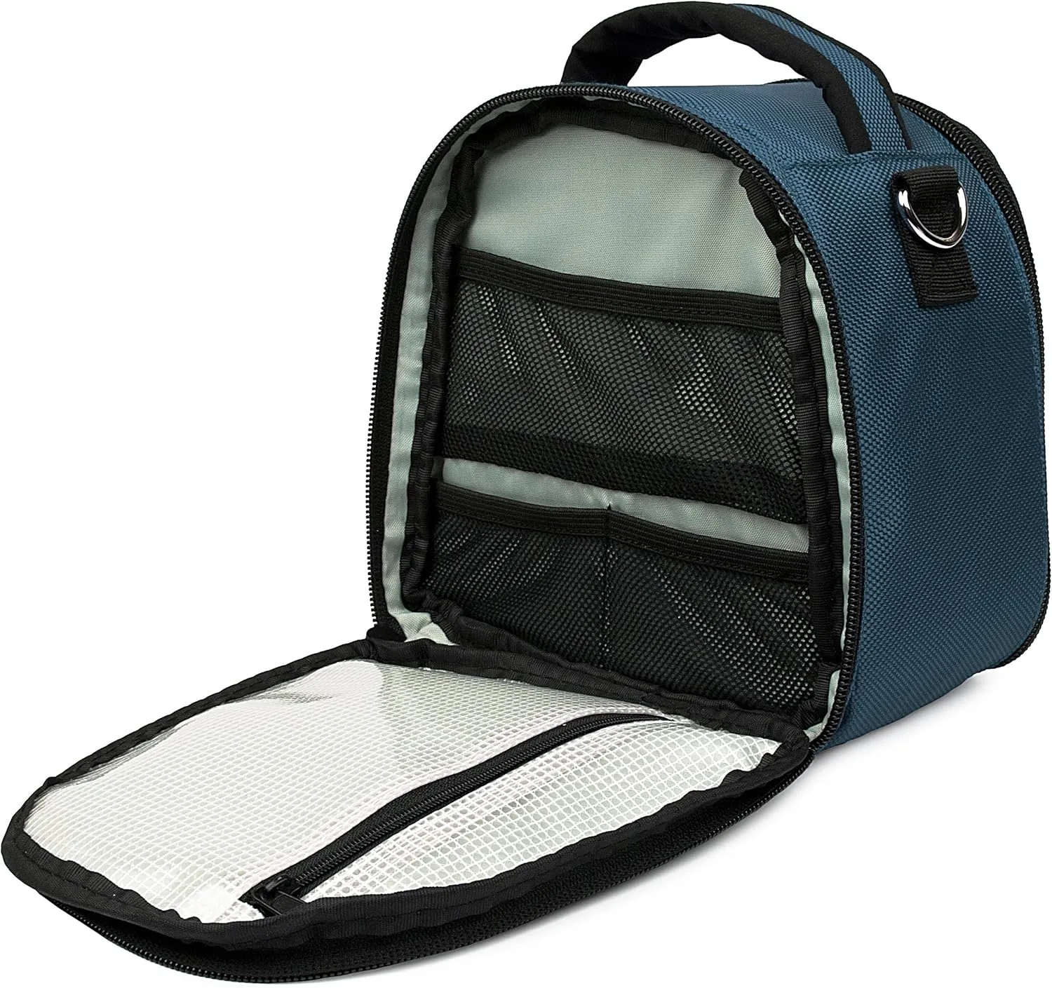 VanGoddy Laurel Navy Blue Carrying Case Bag for Sony Cyber-Shot, Alpha, E-Mount, A-Mount Series Camera's
