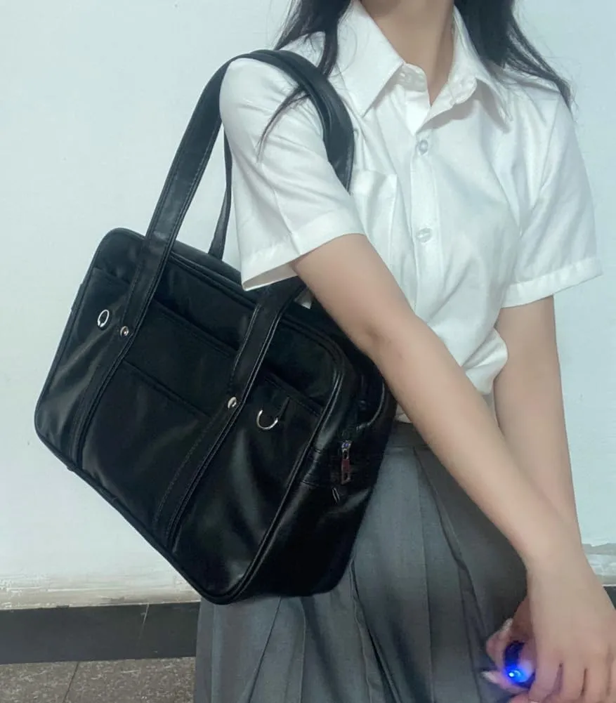 Vegan Leather Tote Bags for Women JK Fashion Shoulder Bags Y2K Gilrs PU Leather Hobo Handbangs 2024