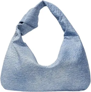 Verdusa Women's Hobo Bags Zipper Handbags Knot Strap Leather Shoulder Bag Evening Clutch Purse