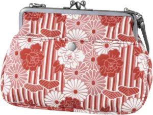 Vintage Kiss Lock Purses and Handbags Crossbody Bag/Made in Japan Japanese Bag Evening Clutch Buckle Purse Shoulder Bag