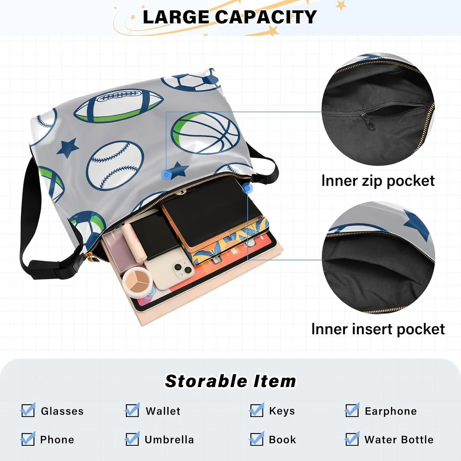 Vintage Plank Scratch Ocean Seabird Bag with Zipper and Pockets, Leather Crossbody Bag, Woman Leather Bag
