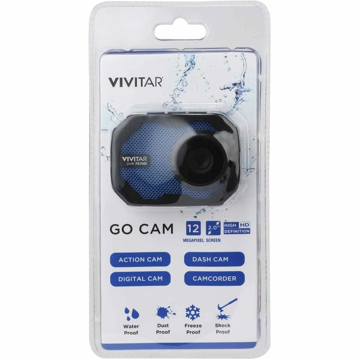 Vivitar DVR757 HD Life Cam - Blue (DVR757-BLU)