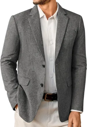 Vssjavun Mens Sport Coats Casual Blazer Two Button Lightweight Business Suit Jacket