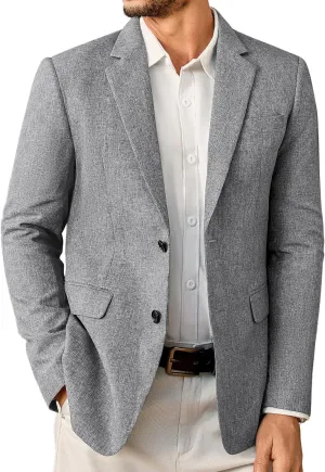 Vssjavun Mens Sport Coats Casual Blazer Two Button Lightweight Business Suit Jacket
