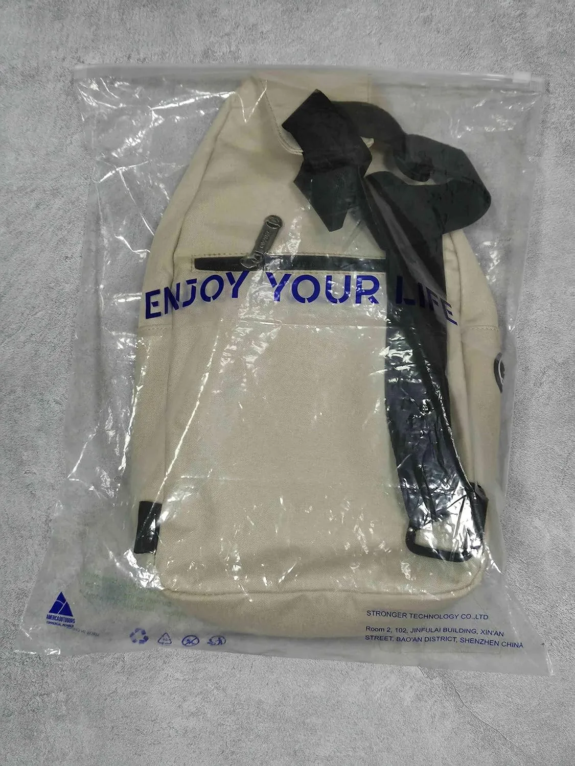 WATERFLY Small Crossbody Sling Backpack Anti Theft Backpack for Traveling Chest Shoulder Bag