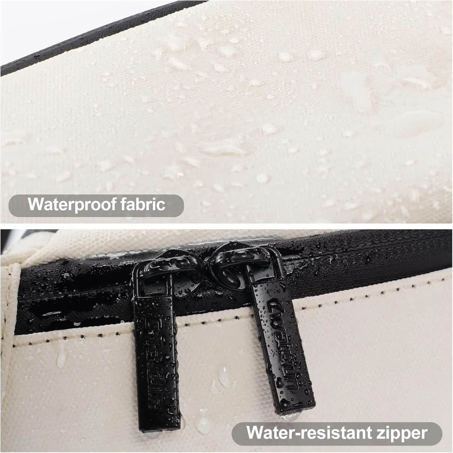 Waterproof Camera Waist Bag - Cwatcun Compact Camera Case, Lightweight Portable Fanny Pack, Daily Carry Storage Case Crossbody Bag for Canon, Nikon, Sony, Fuji DSLR/SLR/Mirrorless Camera, Lens, White