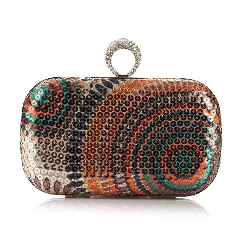 Wedding Women Clutch Purses Sequins Evening Party Shoulder Bag