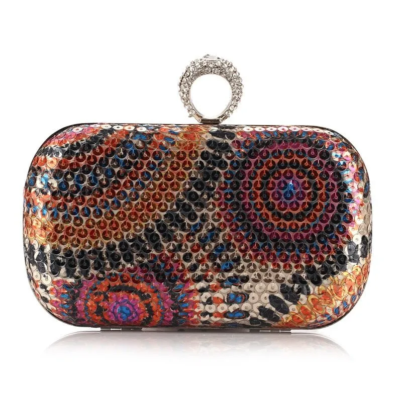 Wedding Women Clutch Purses Sequins Evening Party Shoulder Bag