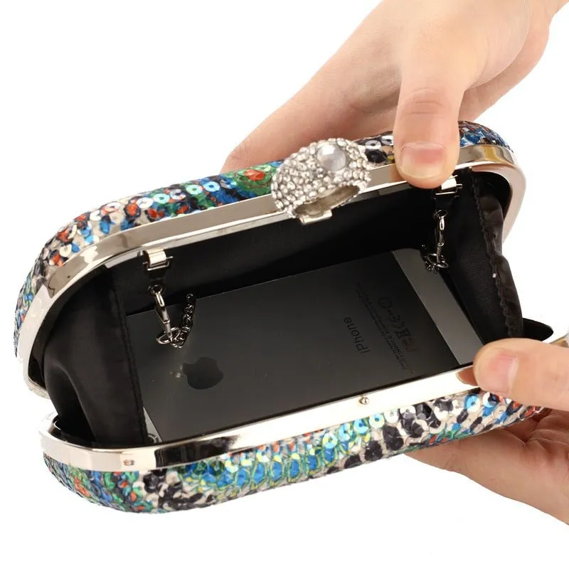 Wedding Women Clutch Purses Sequins Evening Party Shoulder Bag