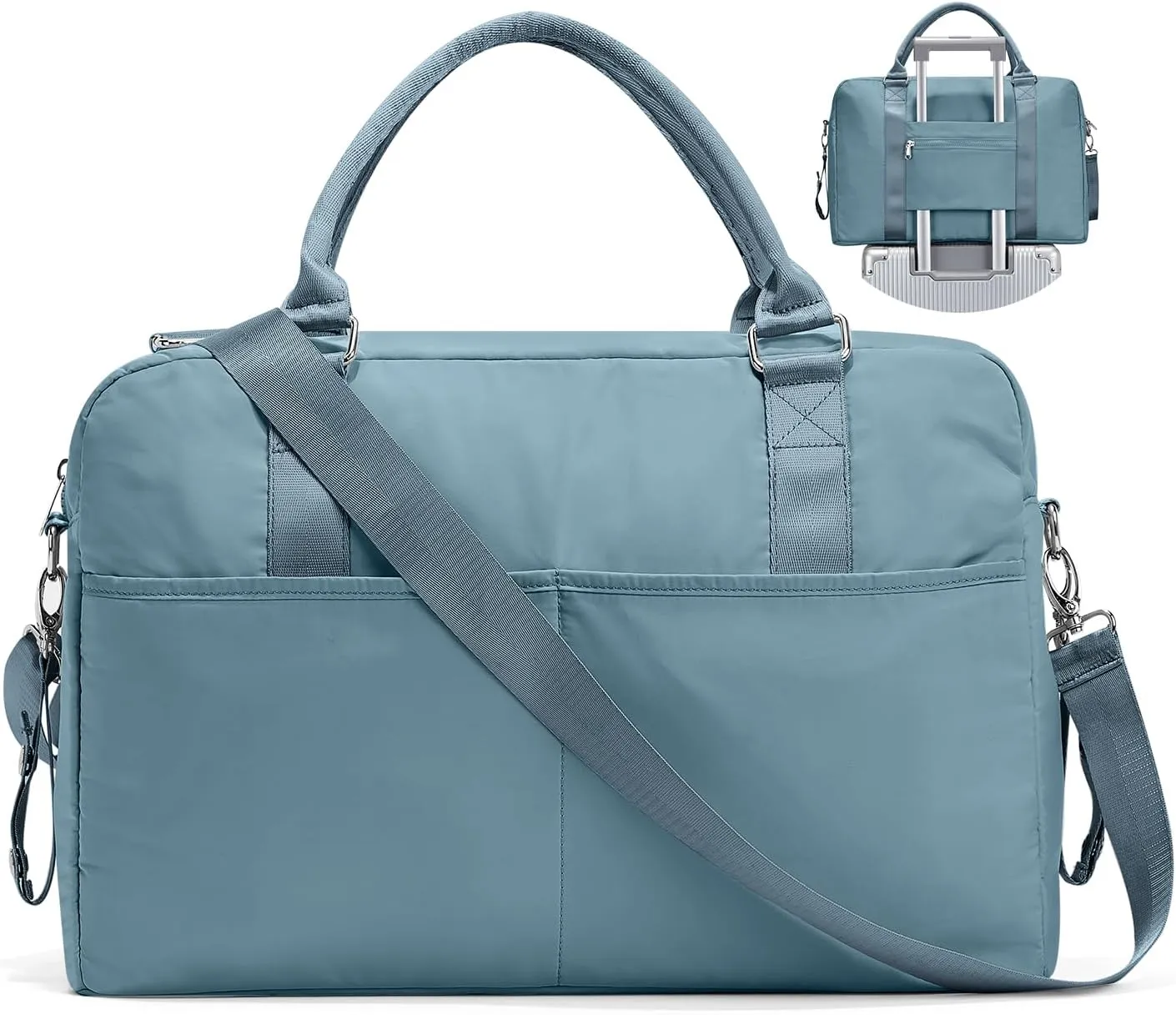 Weekender Bag for Women, Travel Bag Overnight Duffel Bag Carry On Bag with Wet Pocket & Trolley Sleeve, Sports Gym Bag