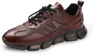 Welford Men’s Fashion Sneaker Classic Leather Casual Shoes Slip On Business Walking Shoes