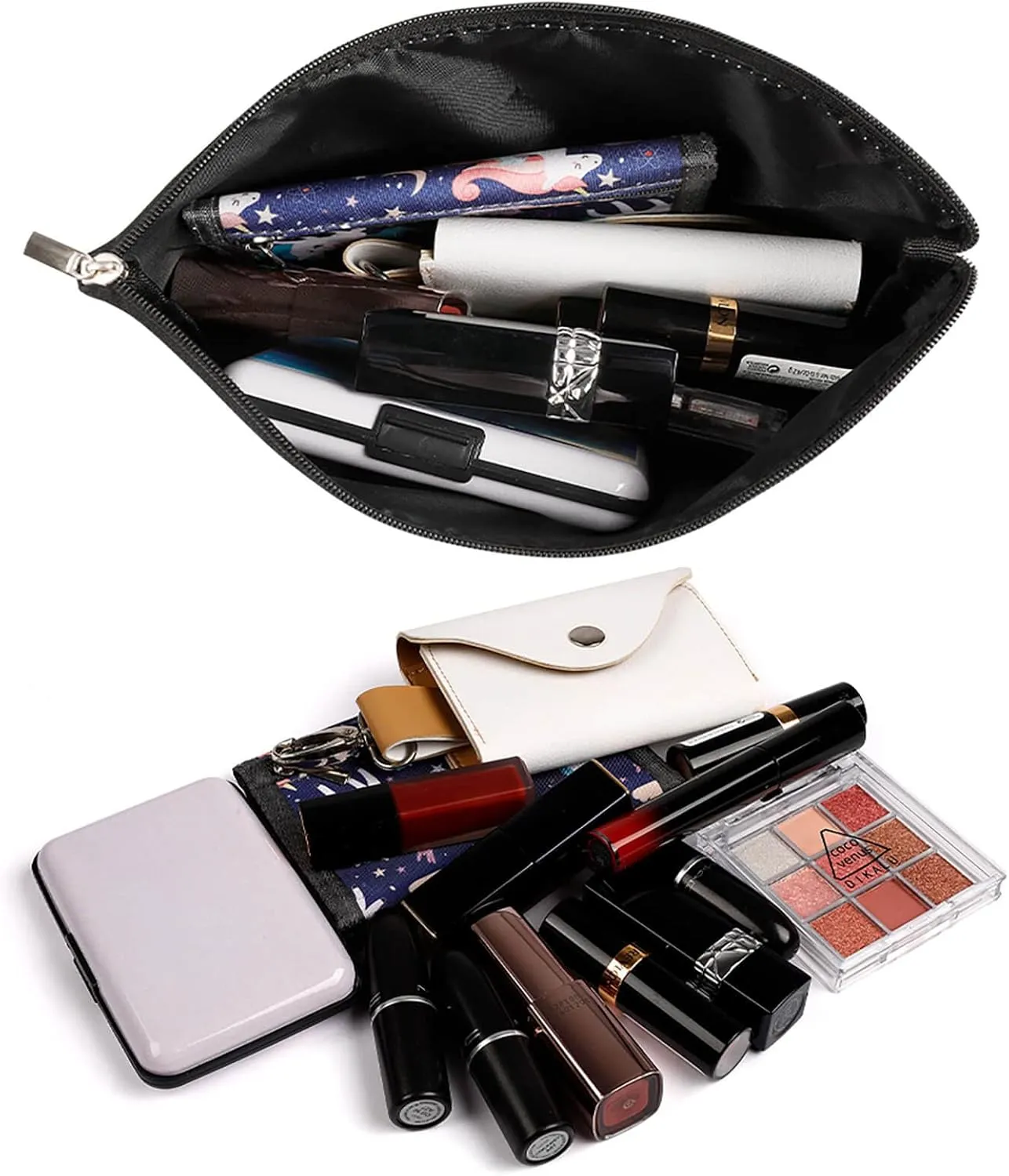 Western Sahara Flag Compact Makeup Organizer Travel Cosmetic Bag for Women