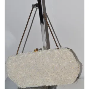 White Beaded Purse By LaRegale