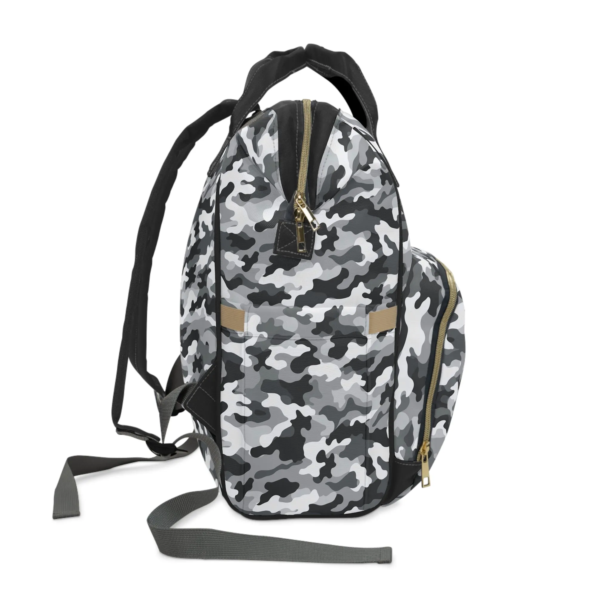 White Camo Diaper Backpack