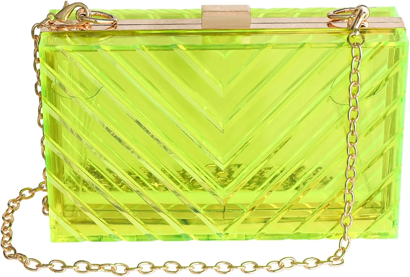 WJCD Clear Purses For Women Acrylic Clear Clutch Bag Stadium Approved