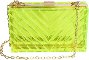 WJCD Clear Purses For Women Acrylic Clear Clutch Bag Stadium Approved