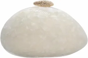 Women Acrylic Evening Clutch Chic Shell Purse Egg Handbag Marble Shoulder Crossbody Bag for Prom Cocktail Party