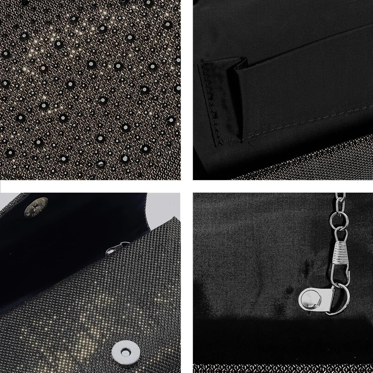 Women Evening Bag Clutch Rhinestone Envelope Party Handbag Bridal Prom Purse