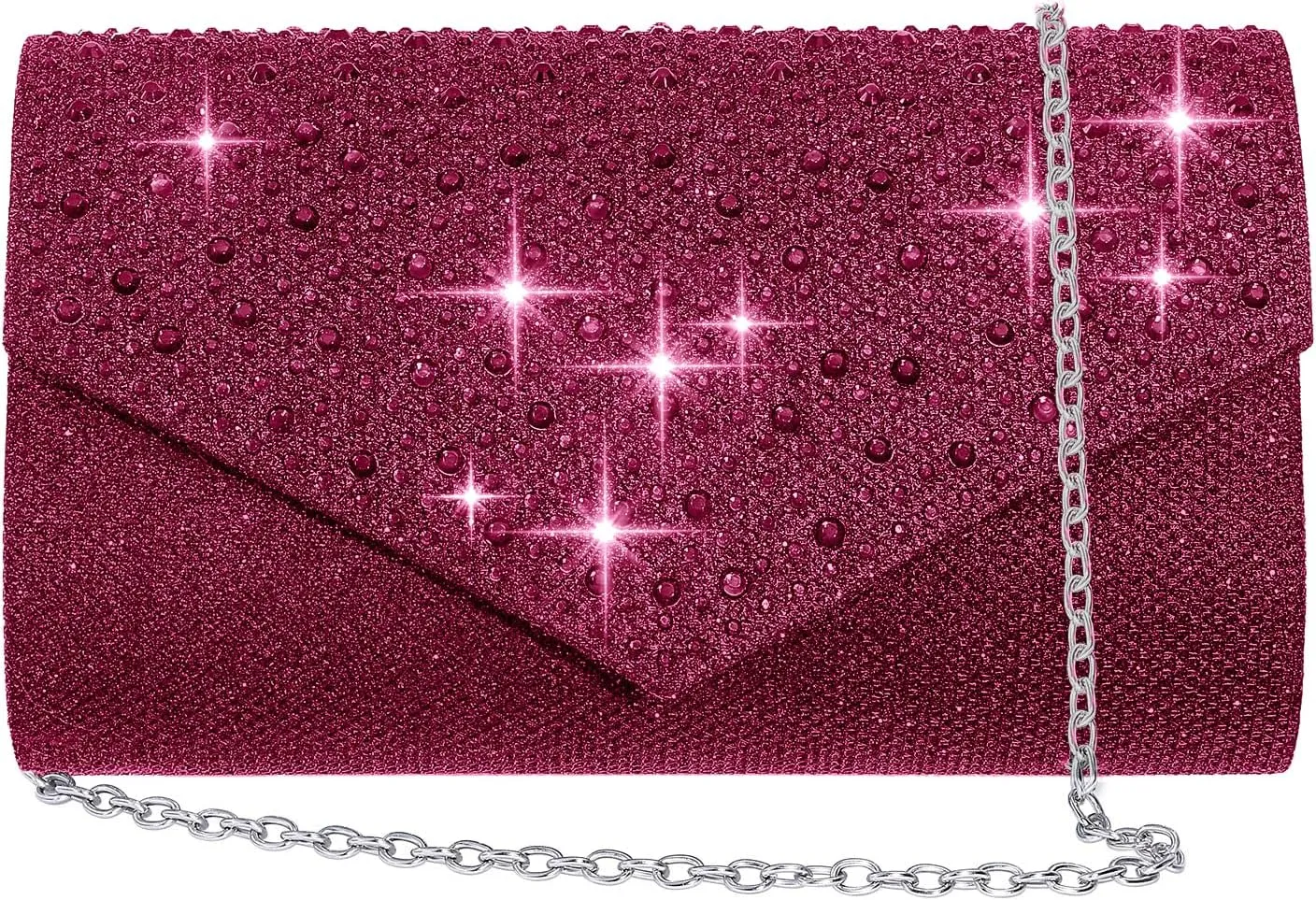 Women Evening Bag Clutch Rhinestone Envelope Party Handbag Bridal Prom Purse