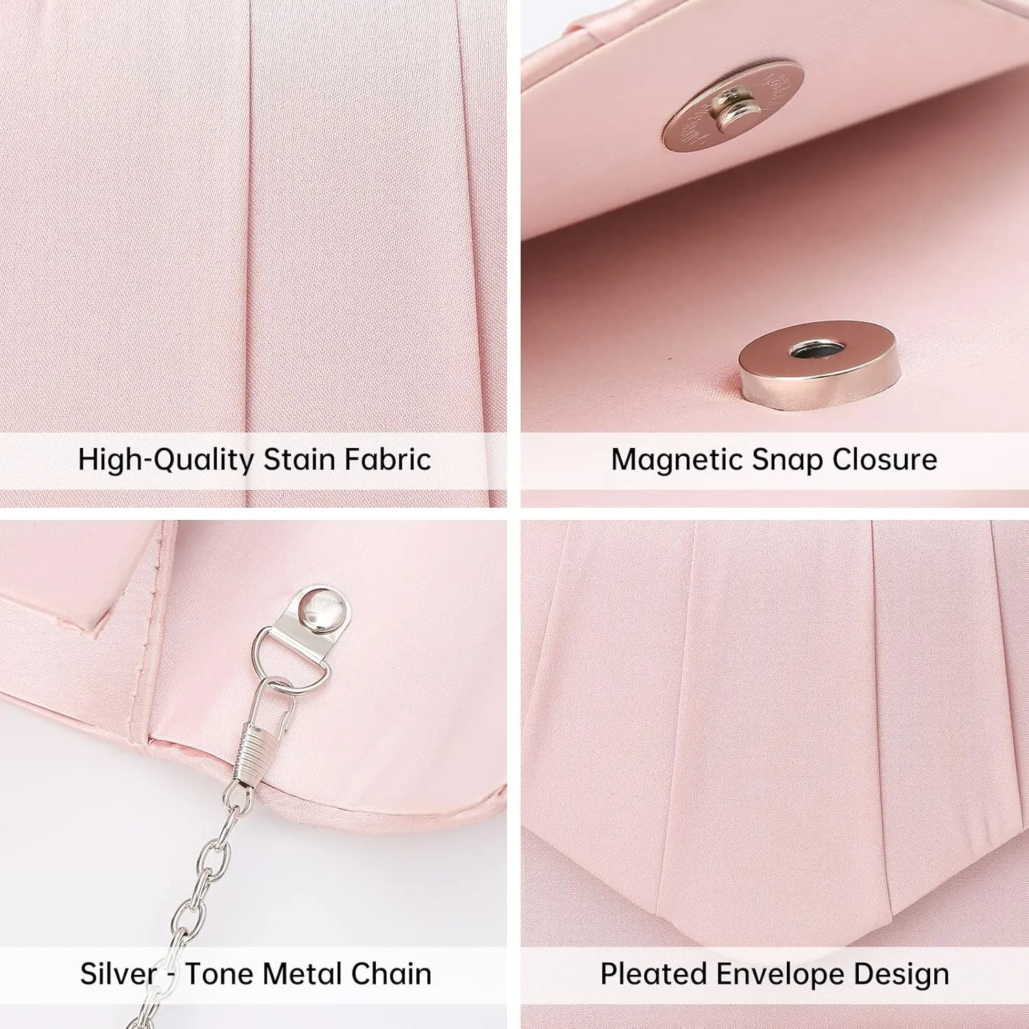 Women Evening Bag Clutch Rhinestone Envelope Party Handbag Bridal Prom Purse