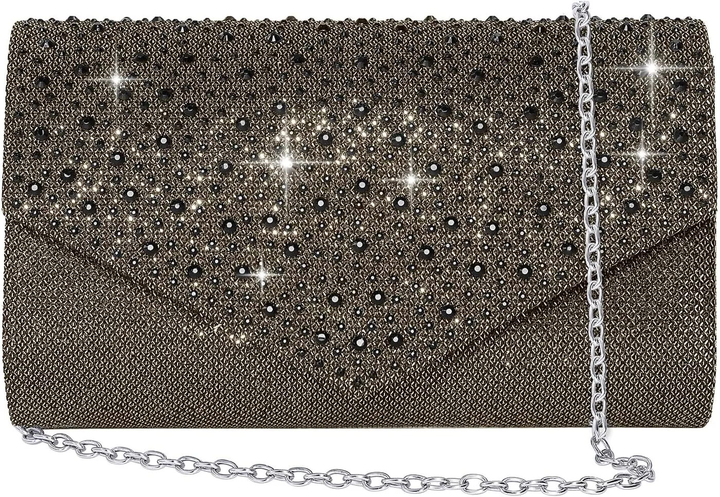 Women Evening Bag Clutch Rhinestone Envelope Party Handbag Bridal Prom Purse