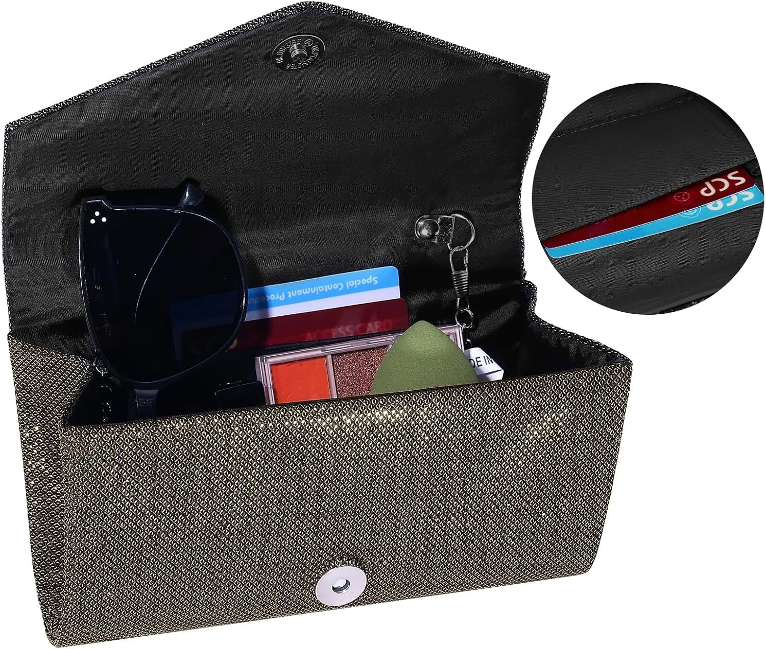 Women Evening Bag Clutch Rhinestone Envelope Party Handbag Bridal Prom Purse