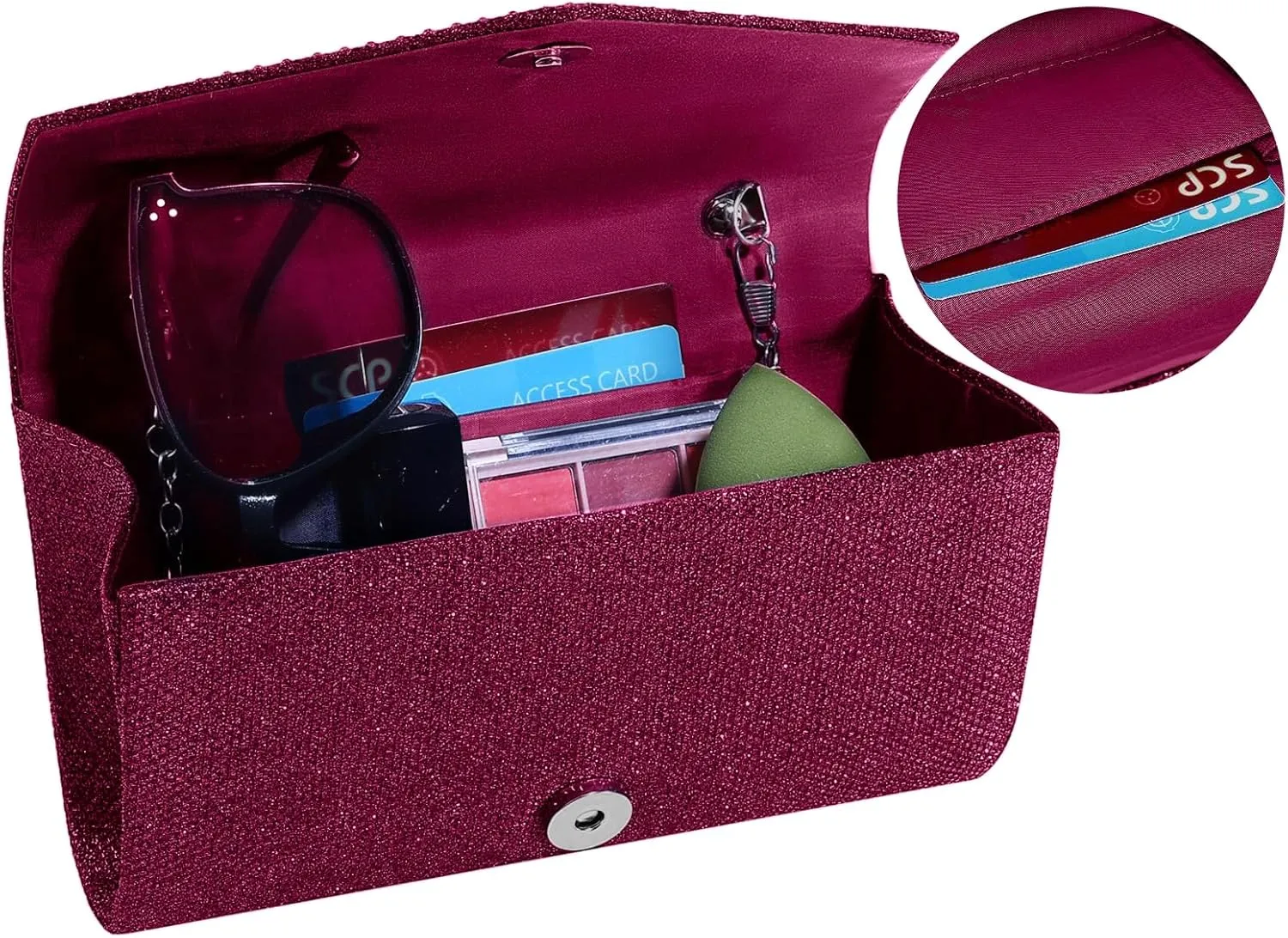 Women Evening Bag Clutch Rhinestone Envelope Party Handbag Bridal Prom Purse
