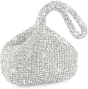 Women Evening Clutch Bag Women Rhinestone Clutch Bag Sparkly Glitter Purse for Prom Party Wedding Engagement