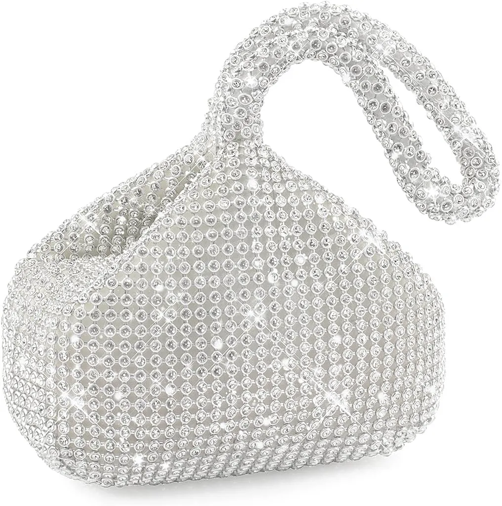 Women Evening Clutch Bag Women Rhinestone Clutch Bag Sparkly Glitter Purse for Prom Party Wedding Engagement